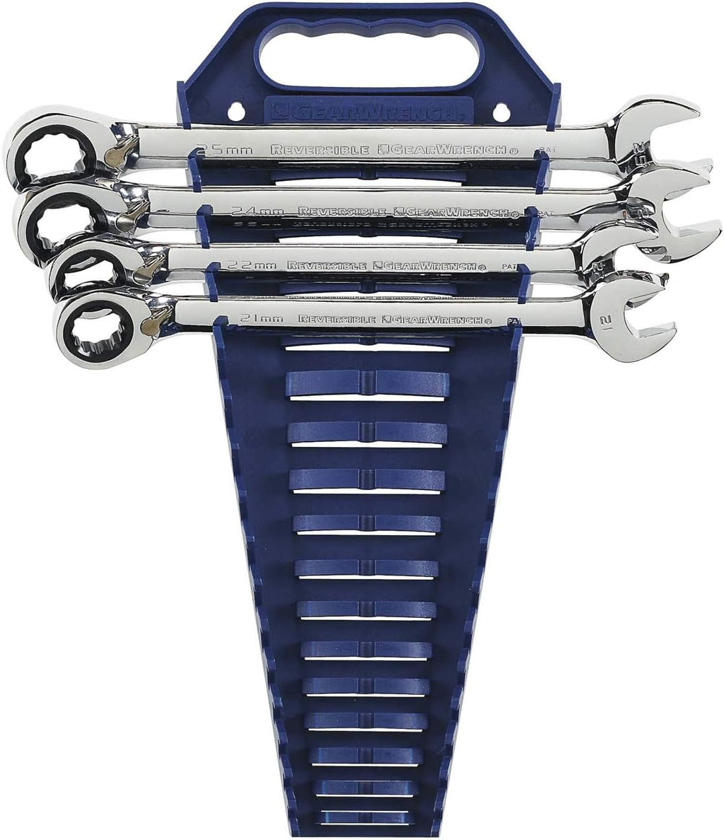 8 Pc. 12 Pt. Reversible Ratcheting Combination Wrench Set, Metric K743