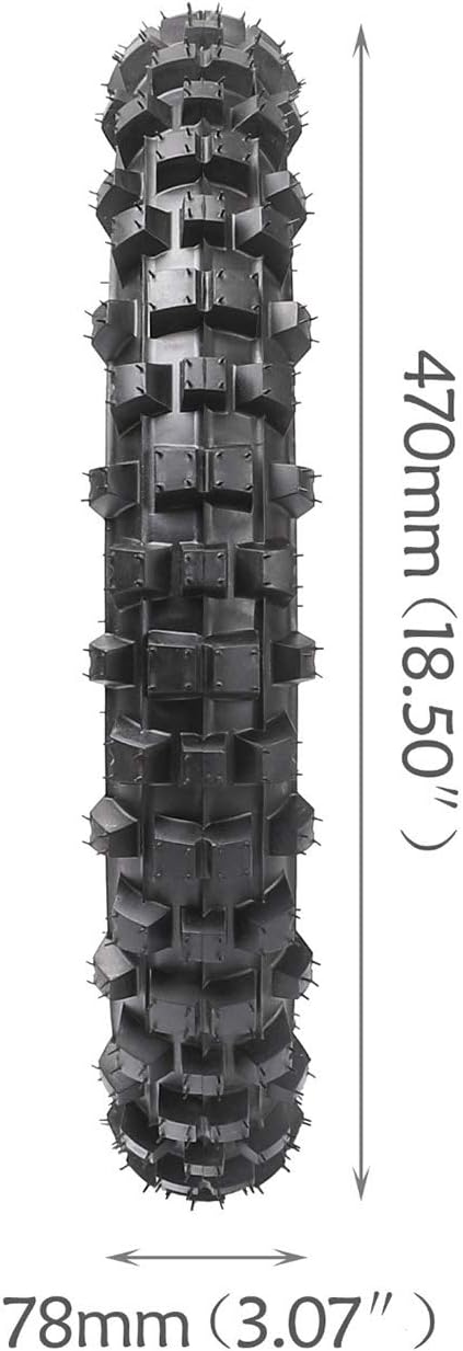 80/100-12 3.00-12 Knobby Rear Tire & Inner Tube Pack of 2 N885