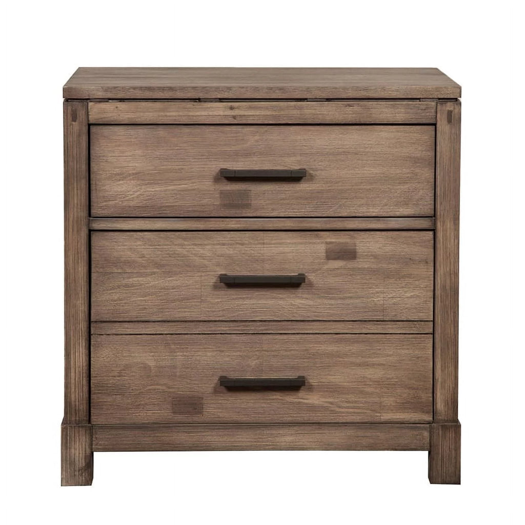4 Piece Wood Dresser Mirror and Nightstand H347