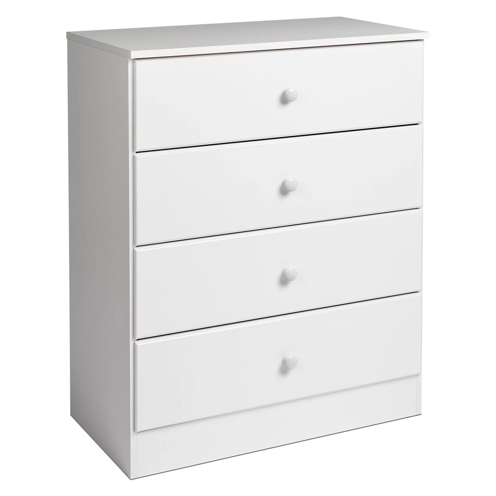 White 4-Drawer Vertical Dresser A917