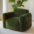 Green Oversized Fluffy Bean Bag Sofa J68683