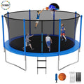 14FT Trampoline with Enclosure and Basketball Hoop X10782