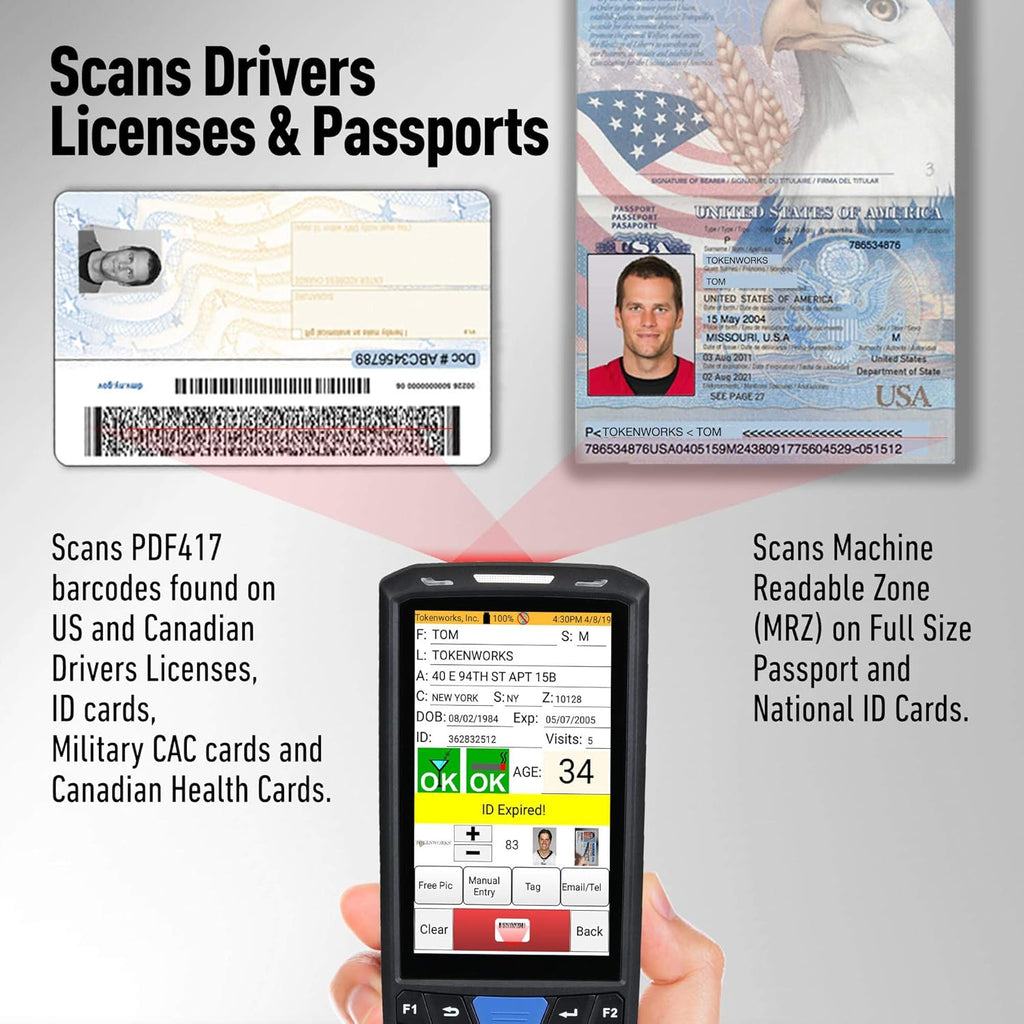 ID Scanner with Charger Cradle and Hand Strap Q91728