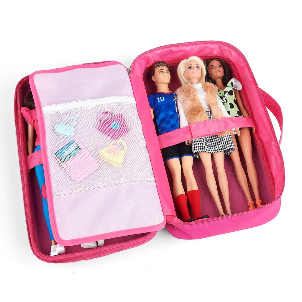 Animal Print Pink Doll Storage and Travel Case L902518