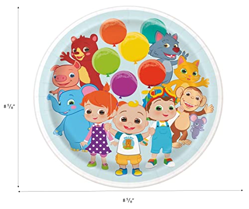 Cocomelon Birthday Party Supplies with Cake Plates and Napkins for 16 Guests S360509