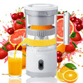 Electric Citrus Juicer Squeezer with Pulp Basket, 300ml, USB Charging, BPA-Free (White) L152