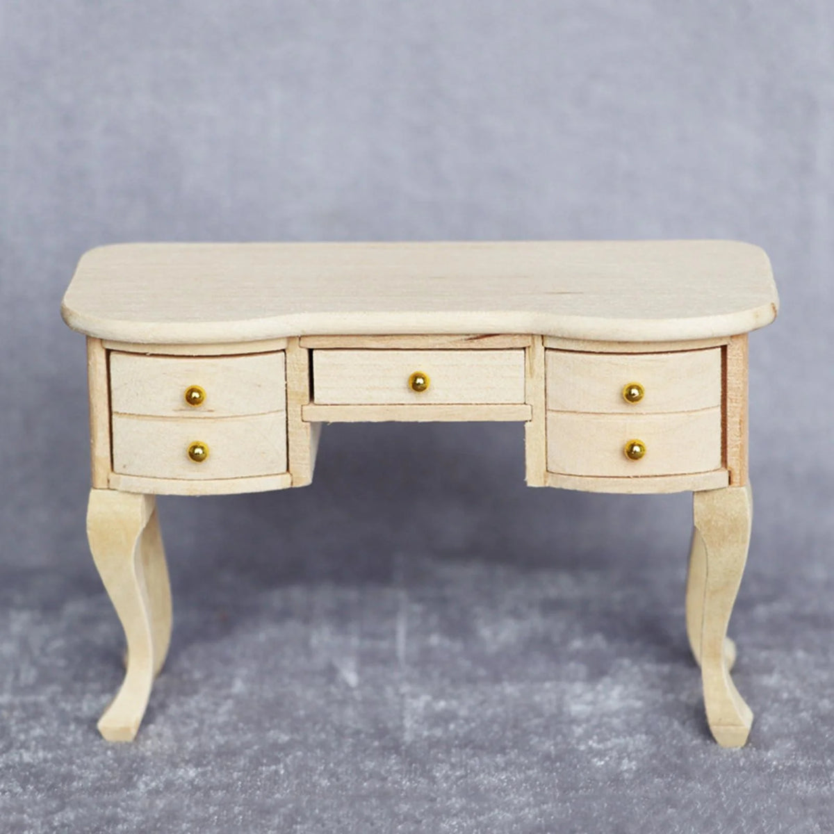Unpainted Wooden 1:12 Dollhouse Miniature Desk H96971