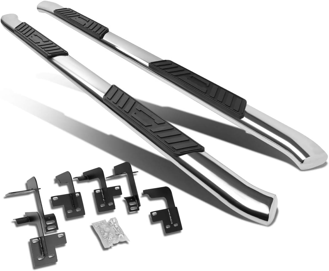 5 Inches Curved Side Step Nerf Bar Running Board Stainless Steel Polished Chrome D721747