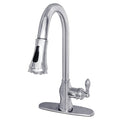 Single-Handle Pull-Down Sprayer Kitchen Faucet In Polished Chrome X314