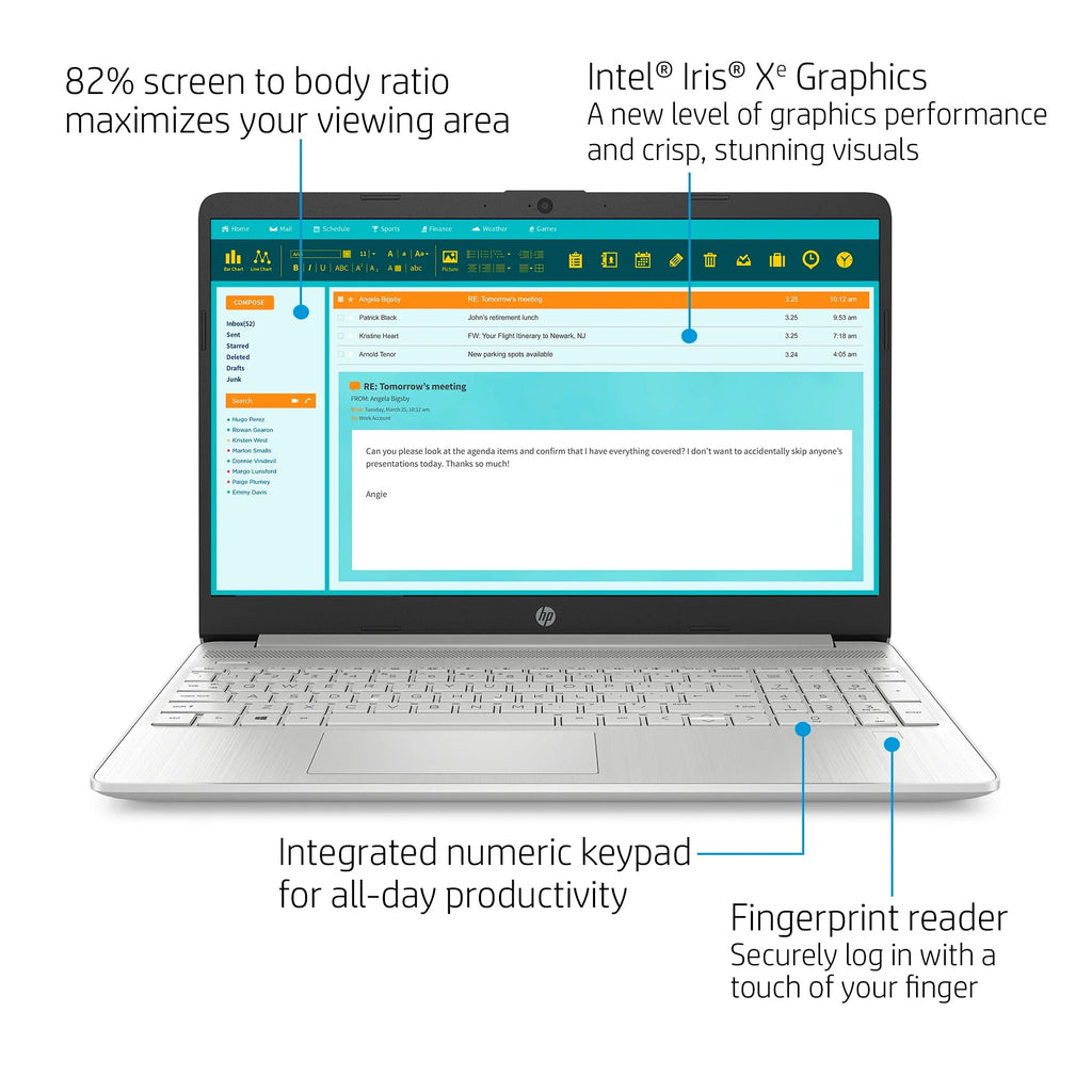 15.6 Laptop Intel Core i5 8GB Ram 512GB SSD Windows 11 Natural Silver D456173
