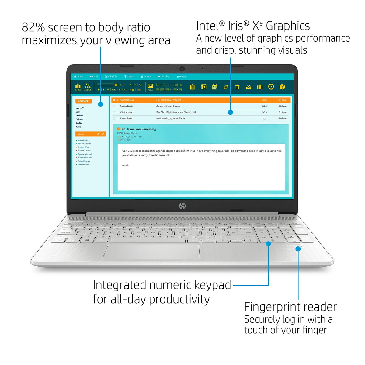 15.6 Laptop Intel Core i5 8GB Ram 512GB SSD Windows 11 Natural Silver D456173