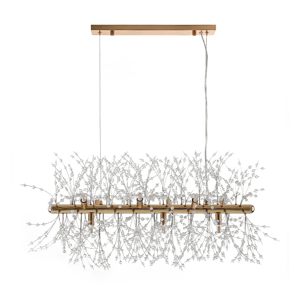 9-Light Linear Mid-Century Modern Chandelier G5811