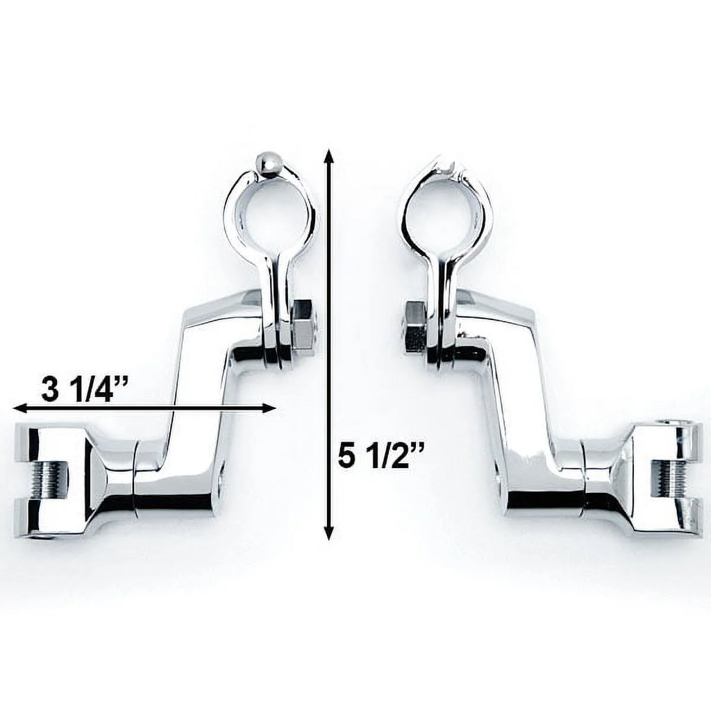 Chrome Engine Guard Foot Peg Clamps I71890