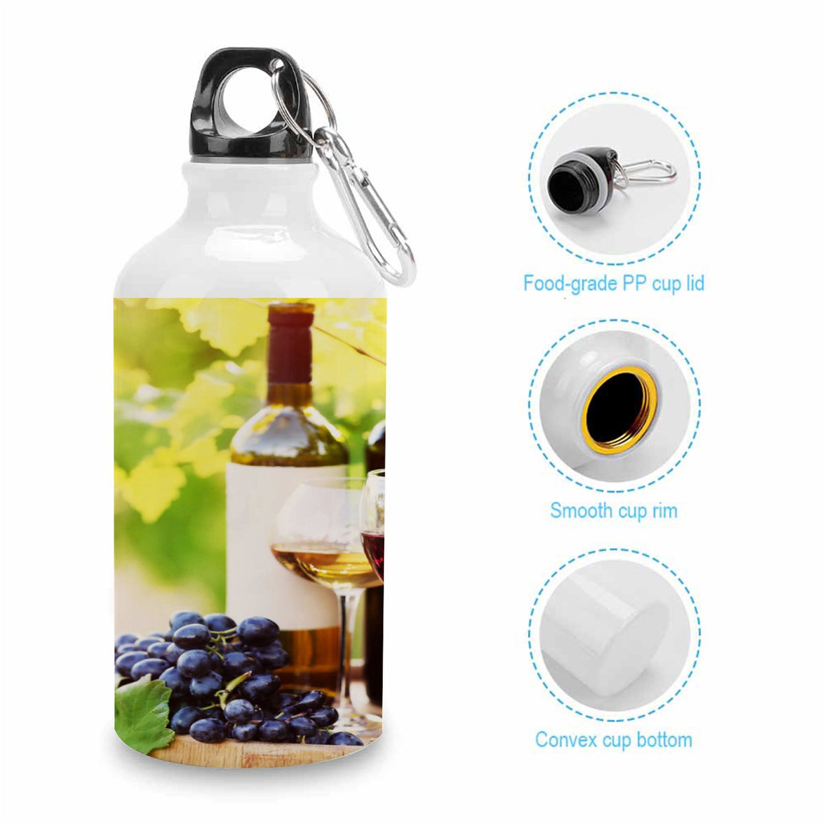 400ml Sport Aluminum Water Bottle with Twist Cap C697