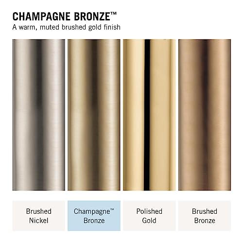 3-Setting Gold Shower System Including Shower Head, Handheld Shower, Shower Handle, Shower Diverter and Shower Valve Kit, Champagne Bronze U43231