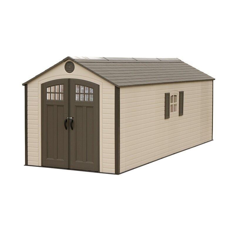 8 ft. W x 20 ft. D Plastic Storage Shed E2897