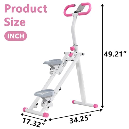 Folding Vertical Climber with Adjustable Handlebar & Pedals, 300LBS Load A920