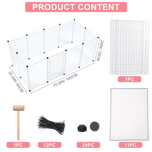 28 Panel Plastic Pet Playpen, Smoke, 13.8 X 13.8 inches R355