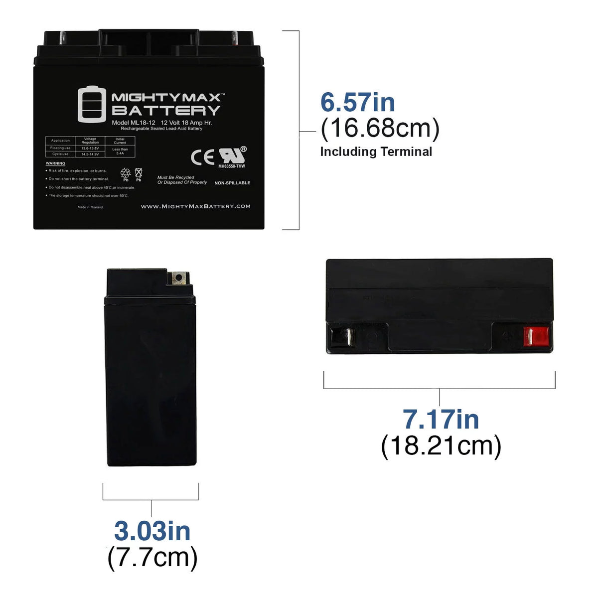 12V 18AH Rechargeable Battery J702