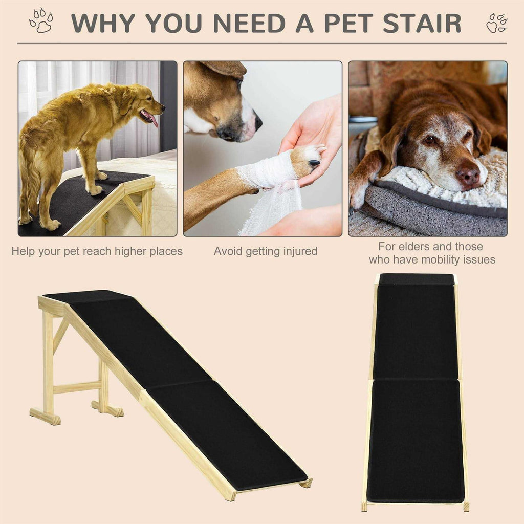 Dog Bed Ramp with Non-Slip Carpet N141