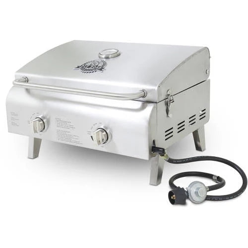 2-Burner Portable Gas Grill Stainless Steel D941024