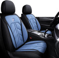 Black-Red Leatherette Car Seat Covers Full Set F526