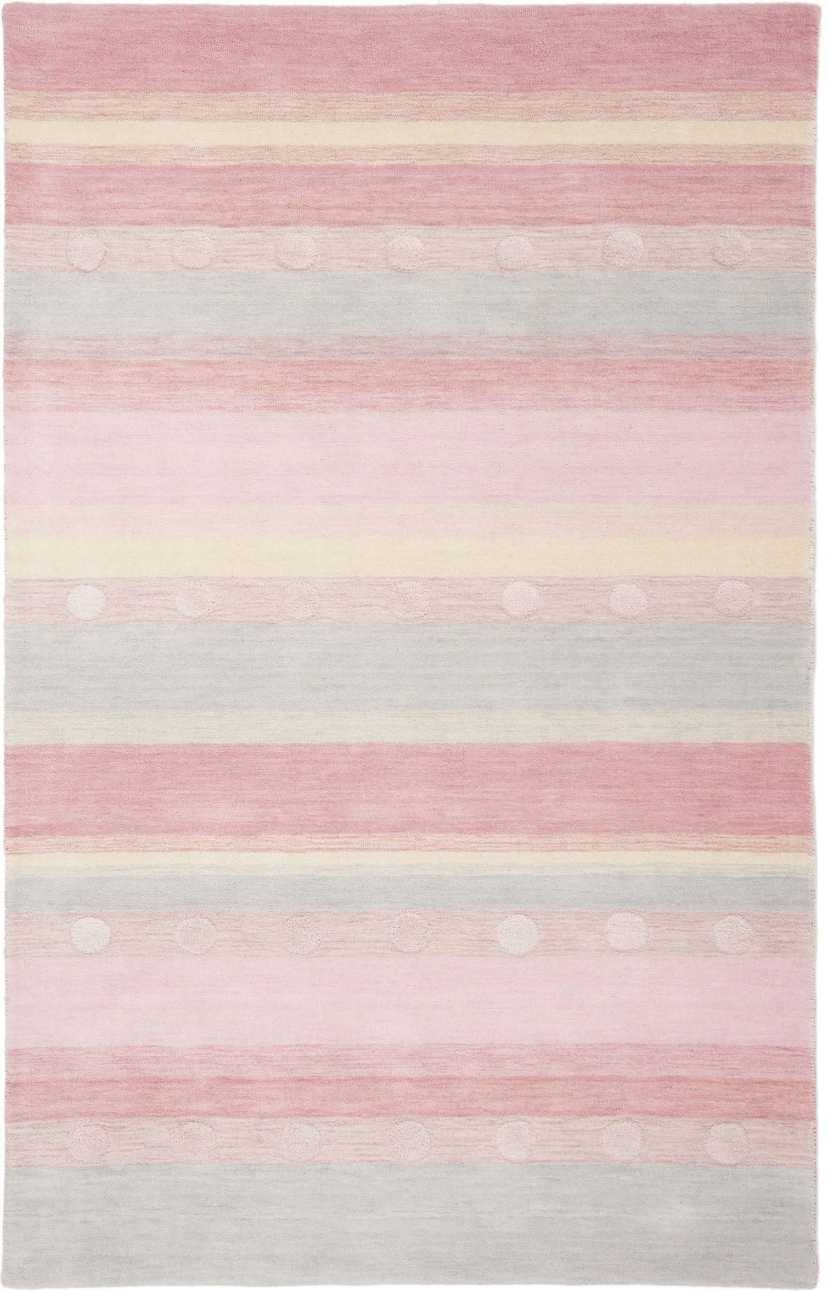 Light Blue / Pink Square Kids Rug U9108