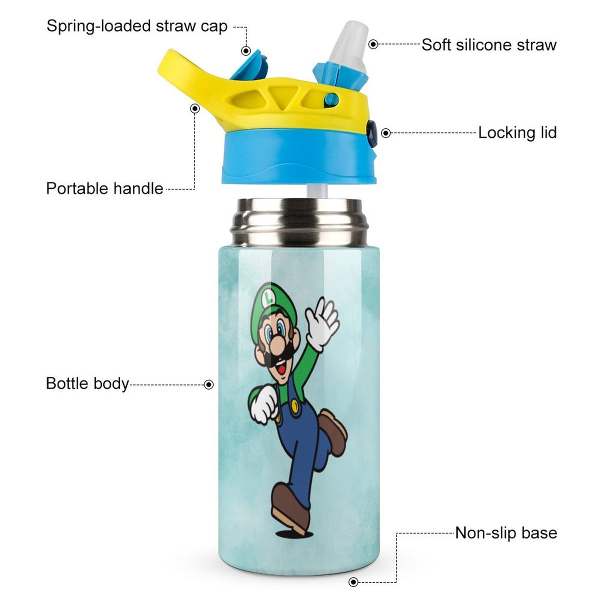 Insulated Stainless Steel Water Bottle with Straw Leak-Proof Z992
