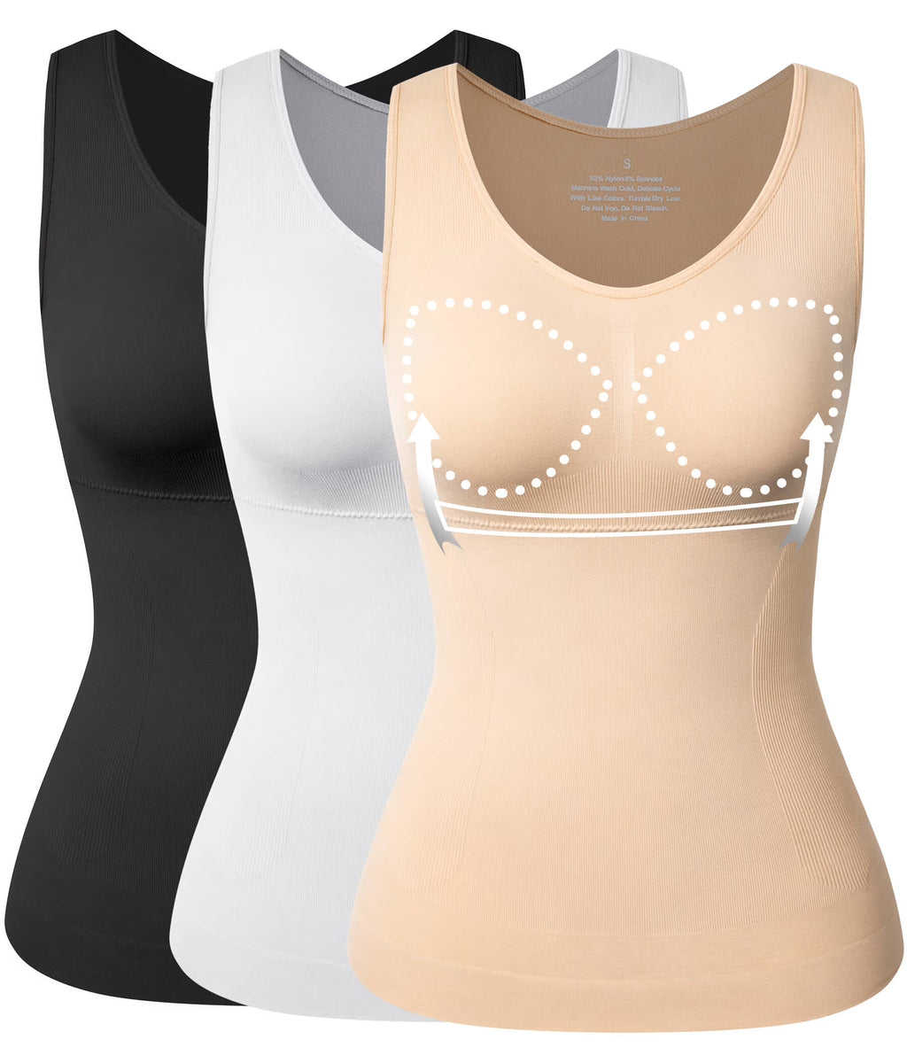 3-Pack Tummy Control Shapewear Tank Tops C649