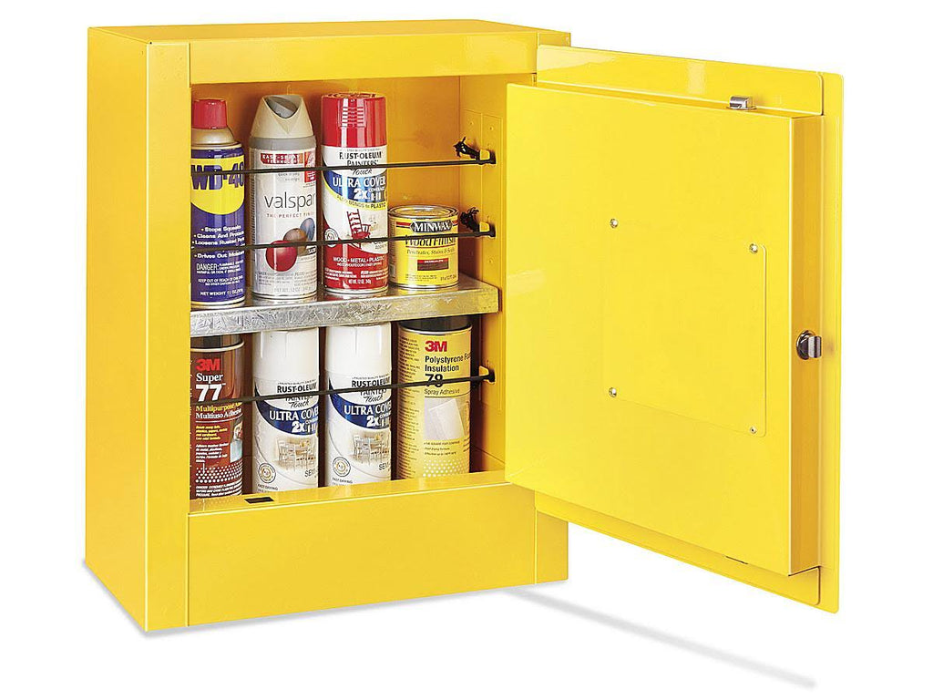Yellow Mini Flammable Storage Cabinet with Manual Doors S91892