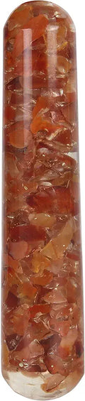 Red Carnelian Gemstone Smooth Massage Wand K501596