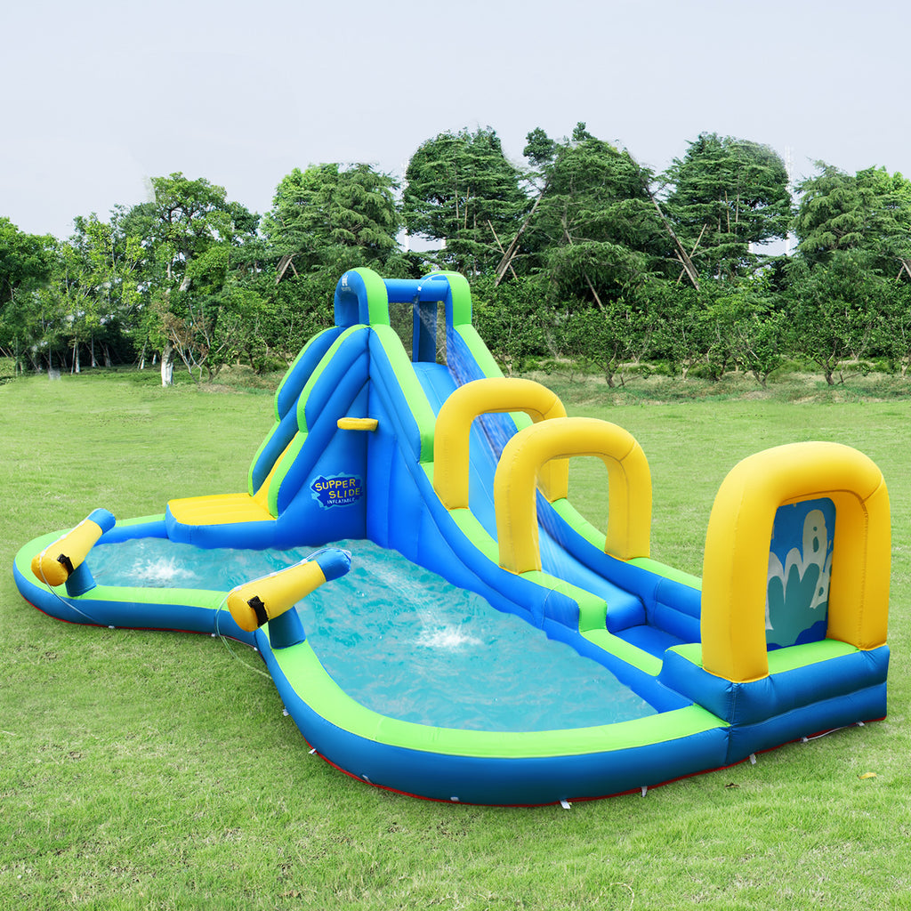Inflatable Water Slide Kids Bounce House Castle Splash Pool X98179