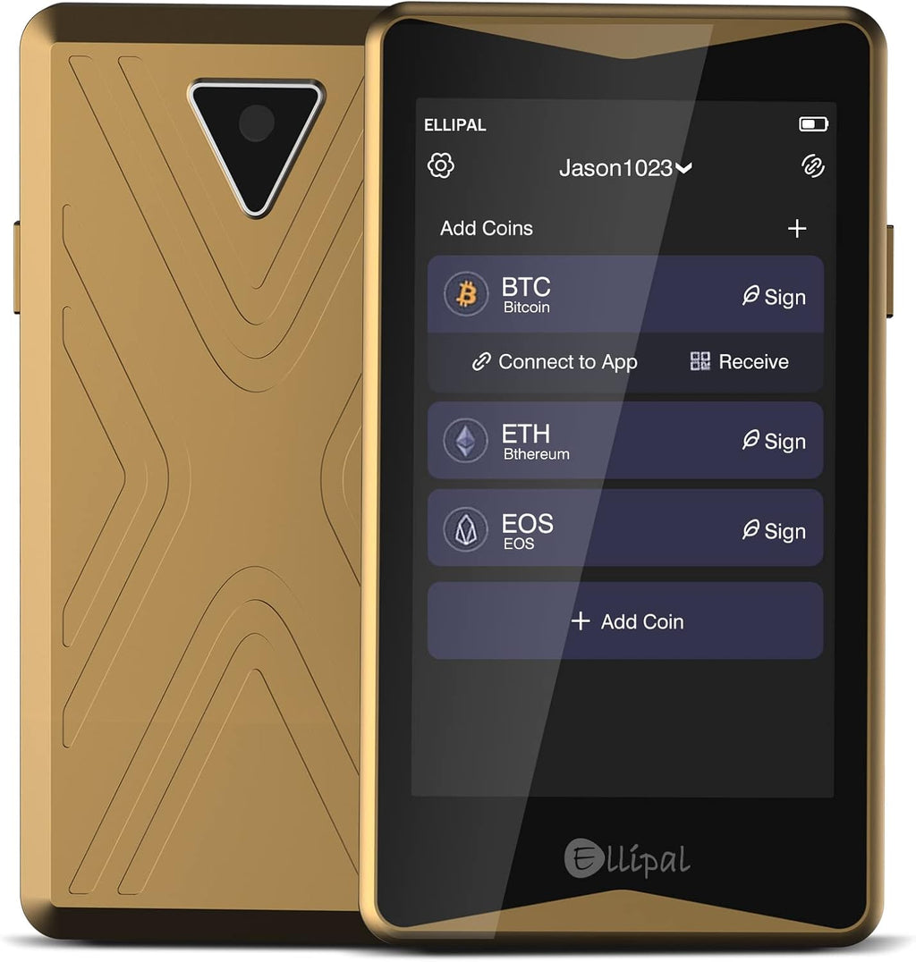Gold Titan Cryptocurrency Hardware Wallet Y588546