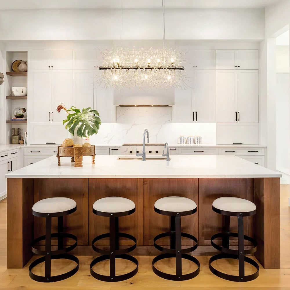 9-Light Linear Mid-Century Modern Chandelier G5811