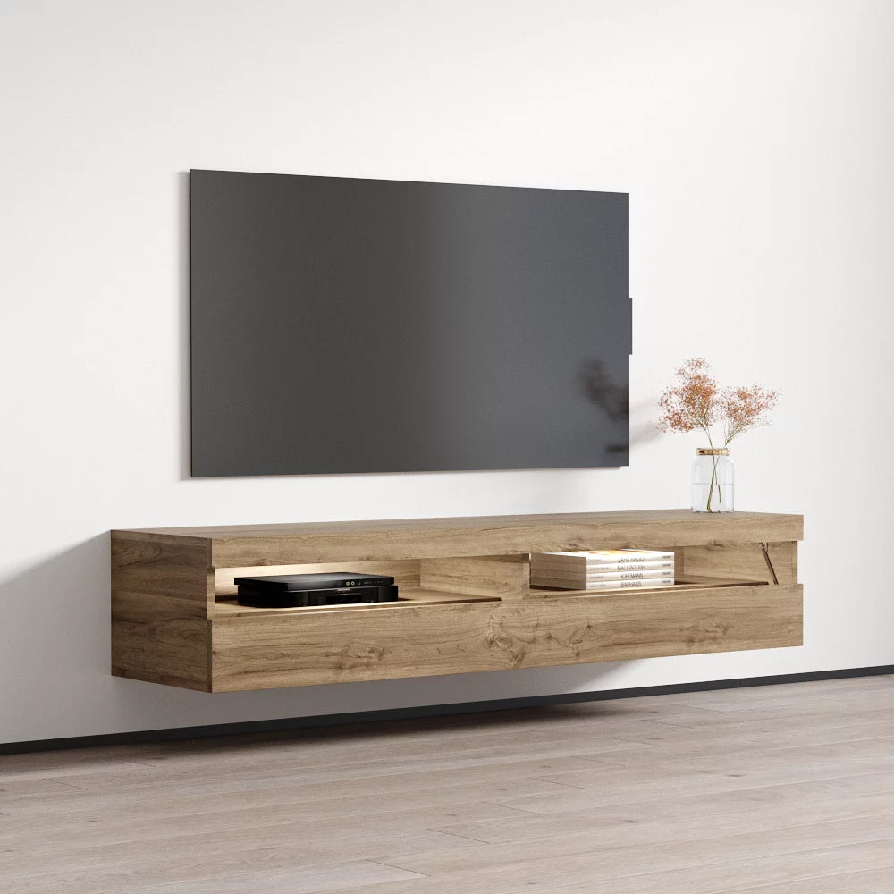 High Gloss 63" Floating TV Stand for TVs up to 70" E717465