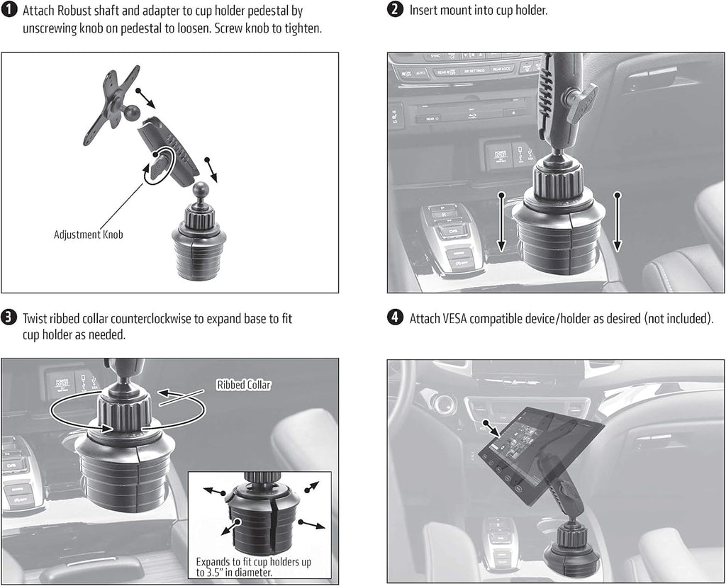 Heavy Duty Car Cup Holder VESA Mount D5461