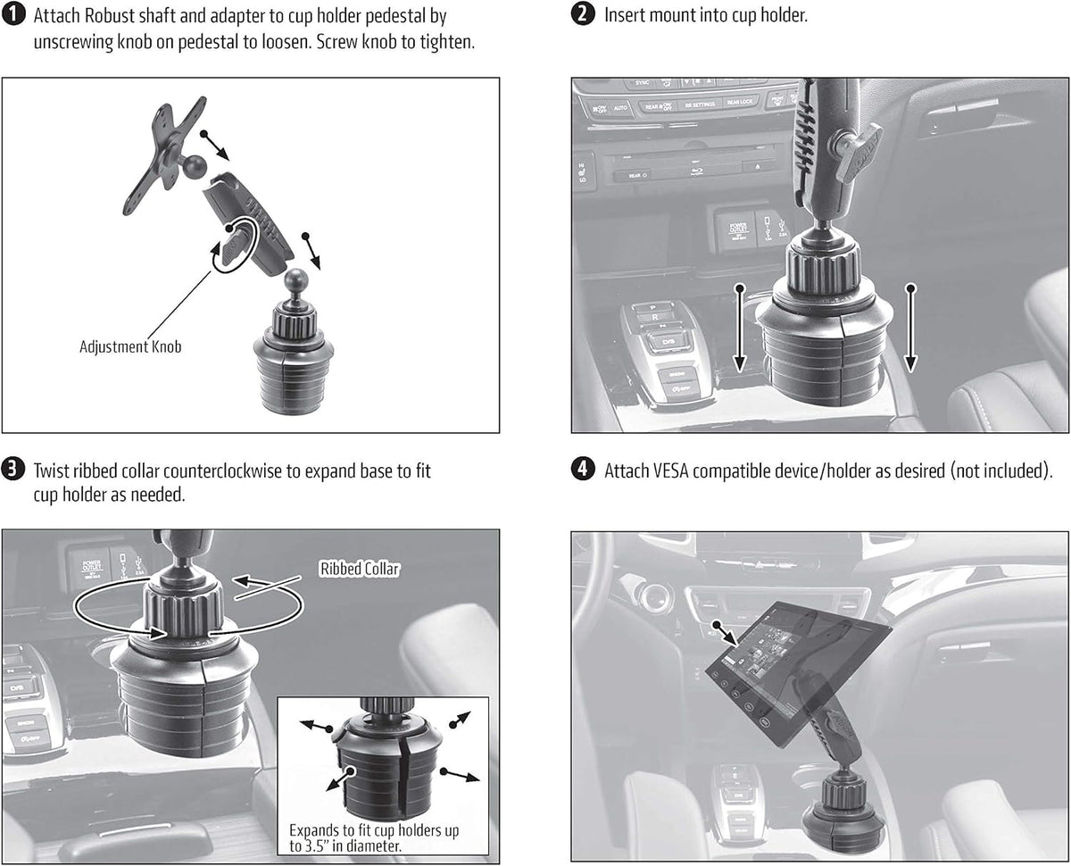 Heavy Duty Car Cup Holder VESA Mount D5461