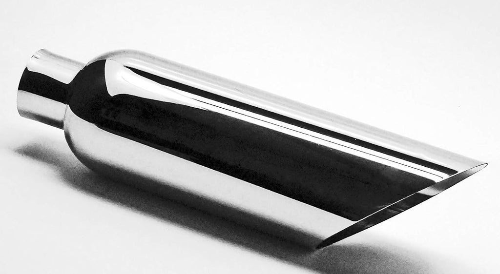 Chrome Slant Exhaust Tip 2.50" Inlet 6.00" Outlet 18.00" Long F88214
