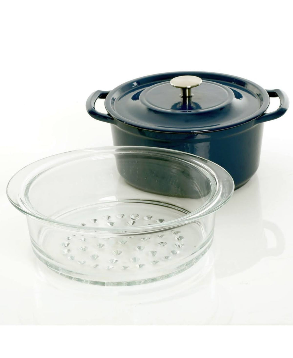 5qt Casserole with Glass Steamer I257179