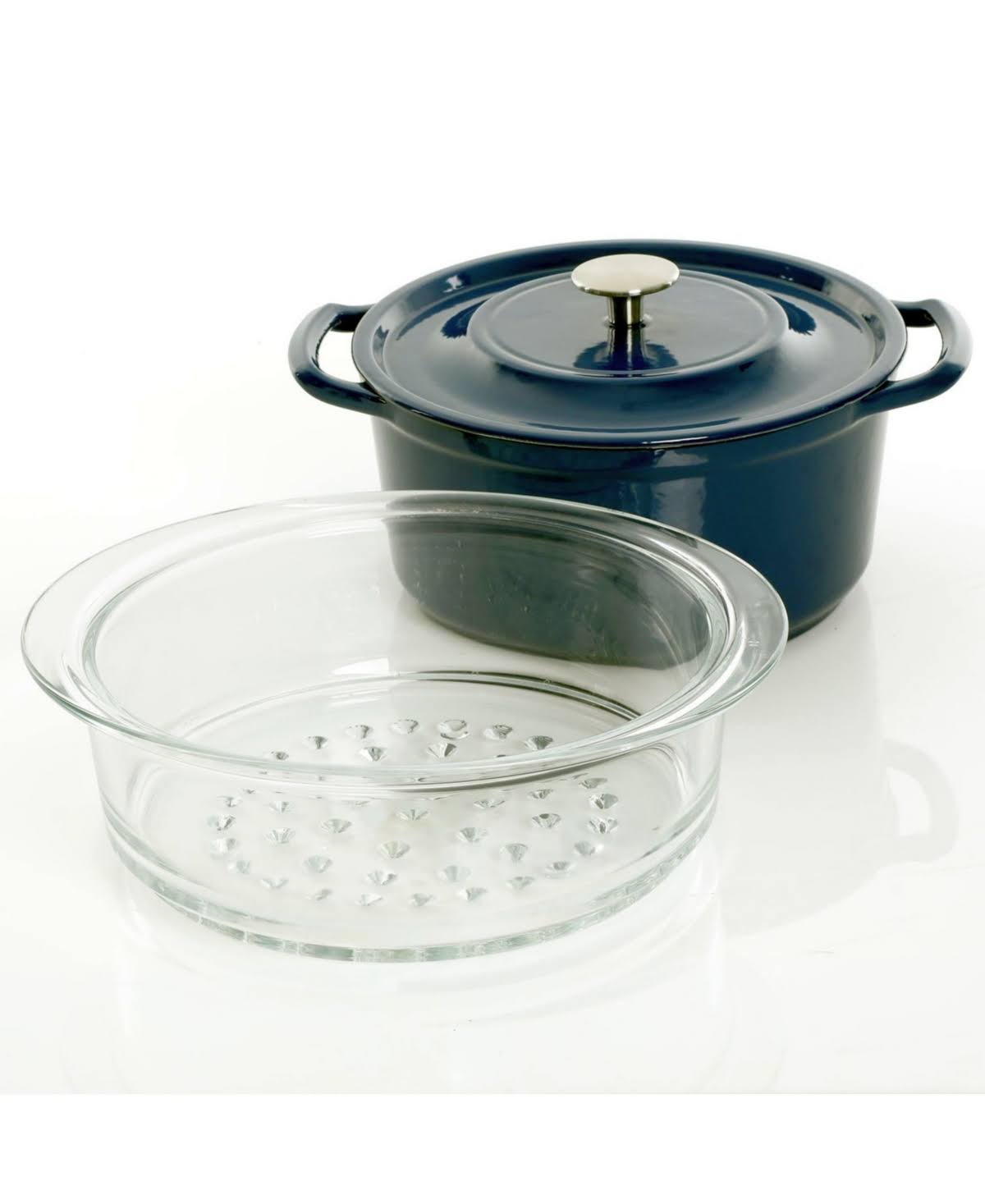 5qt Casserole with Glass Steamer I257179