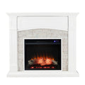White and Black Contemporary Electric Fireplace B303