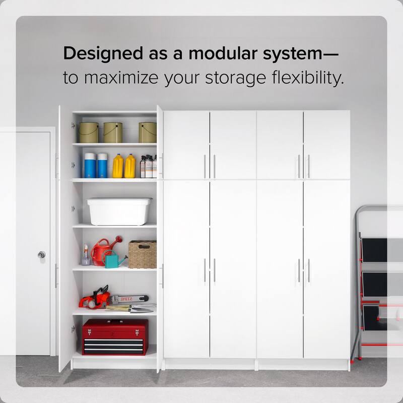 2-Shelf Engineered Wood Freestanding Wardrobe Cabinet in White V81533
