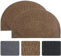 Half Round Non Slip Washable Door Mat 2pcs C98244