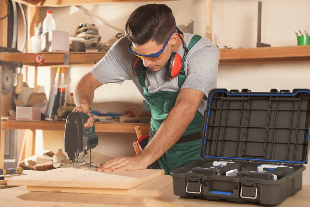 Stack System Tool Box with Small Blue Organizer & Dividers B798864