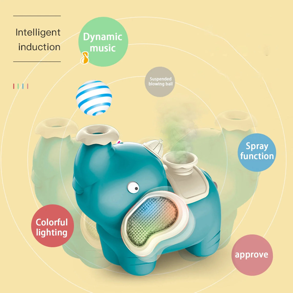 Blue Electric Blowing Ball Toy Y350