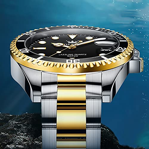 Stainless Steel Analog Quartz Watch with Day I835
