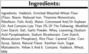 Tavern Battered Haddock Fillet, 2 to 3 Ounce W6265