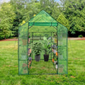 Walk-in Greenhouse with PE Cover and Zipper Door (8 Shelves) D775158