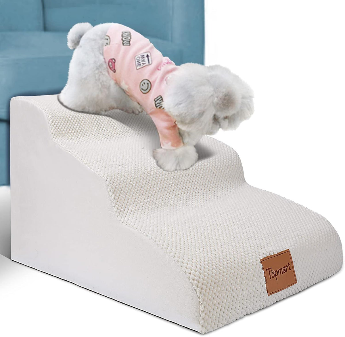 3 Tiers Non-Slip High Density Foam Dog Steps D809