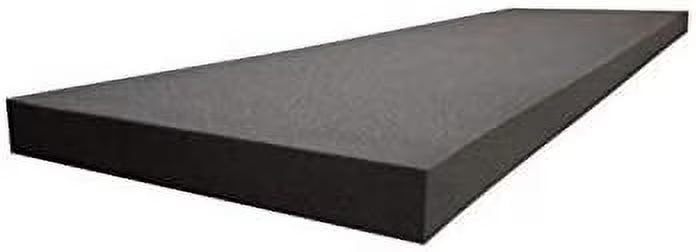 Charcoal Rubber Foam Sheet Cushion 5"H X 24"W X 72"L U7981
